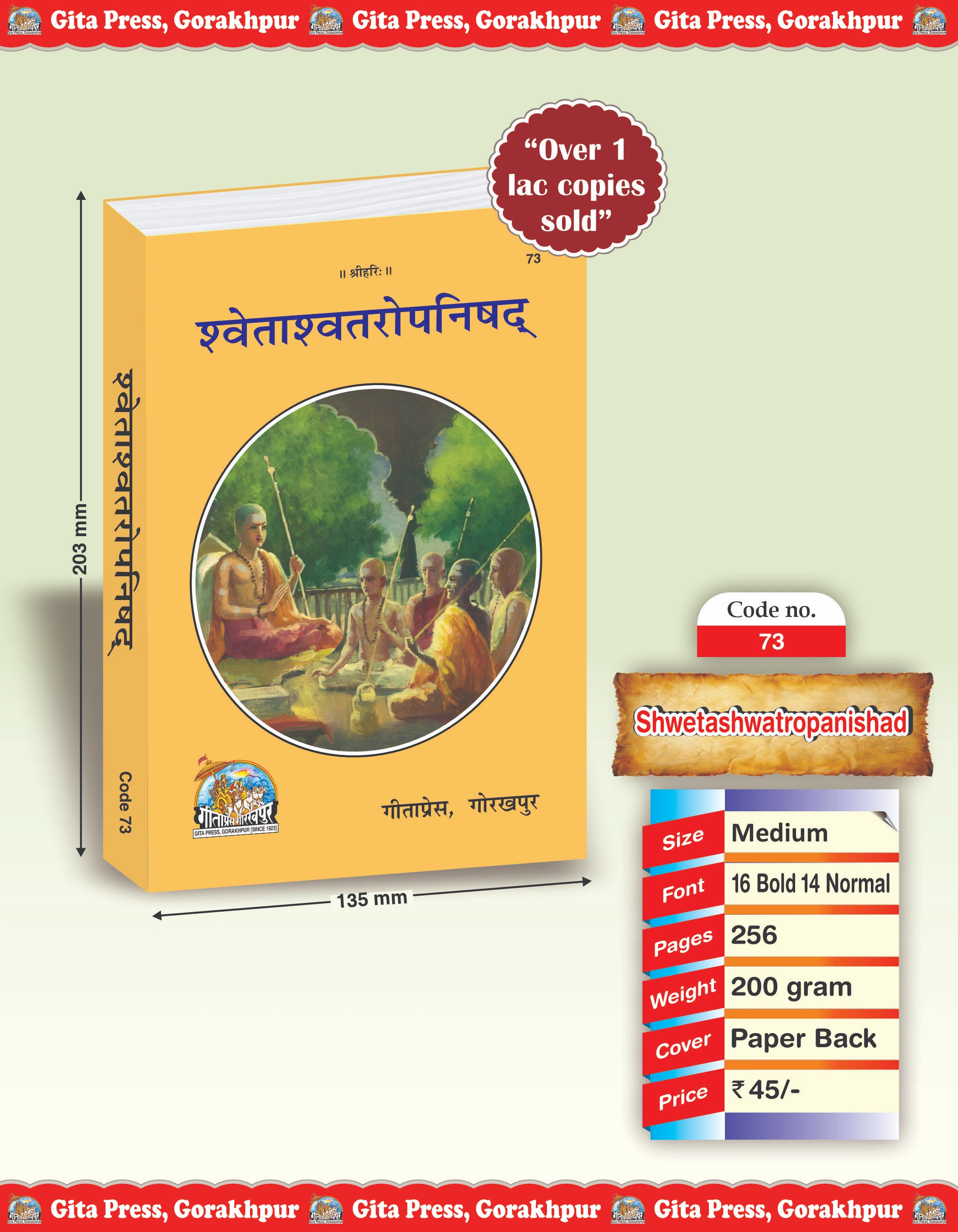 Shvetashvatara Upanishad Hindi Front Cover